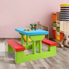 4 Seat Kids Picnic Table W umbrella Garden Yard Children Bench Outdoor