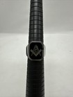 Luxury Black Freemason Mason Sterling Silver Masonic Ring Multiple Sizes