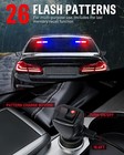 1002l Emergency Strobe Traffic Advisor Light Bar Red Blue 40 Led Dash Safety