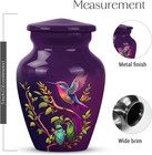 Purple Humming Bird Urns For Human Ashes Adult Male   Female - Small Keepsake Ur