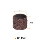 50pcs Sanding Drums 1 2 Inch Mini Sanding Sleeves 80 Grit Sanding Bands