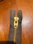 Lot Of 10 Vintage Talon 5  Metal Zippers     Olive Green     Sewing Nos