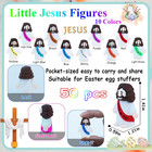 50 Pcs Little Jesus Figures    Rubber Mini Jesus Figurines In Bulk Christian Doll