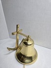 Large Vintage Polished Brass Ship Bell Outdoor Nautical Anchor Beach House 