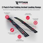 Titan Ramps 2 Pack 8    Folding Atv Loading Ramps Arched Aluminum Design  Black