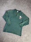 Vintage Us Mail Shirt Mens M Green Since 1860 Henley Long Sleeve Casual 90s