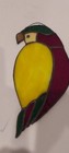 Vintage Leaded Glass Sun Catcher Stained Glass Parrot Bird Multicolor 11   