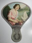 Advertising Fan Sign Lykens Pennsylvania Victrolas Undertaking Pretty Lady Girl