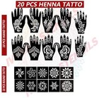 Indian Mehandi Tattoo Stencil Mehndi Design Easy To Use Women Girls Set Of 20 Pc