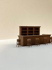 Vintage Bar For Pubs Restaurants Cafes   Ho Scale 1 87  Brown Painted