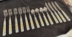21 Pcs Stainless Steel Flatware W Plastic  Lucite Handles