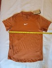 New Med Nike Court Dri-fit Advantage Tennis Top Shirt Orange Slim Dr6548-246 Men