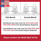 Freesoo Seat Covers For Dodge Ram 2002-2024 1500 2500 3500 Classic Crew Quad    