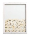  Wedding Guestbook Token Frame  Alternative Wedding Guest Book With 50 Wooden 