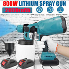 High Pressure Cordless Paint Sprayer Electric Airless Hvlp Spray Gun  2 Battery