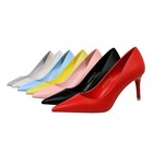 3  Classic Pumps Plain Slim Heels Pointy Party Blue Women Work Court Shoes Plus