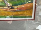 Framed Baseball Game Art Print Signed By Artist