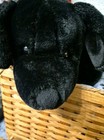 Vtg Commonwealth Toy Black Lab Labrador Dog   Laying Down Plush 21  2001 Ec 