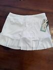 Inphorm Girls Skort Skirt Athletic Skort Tennis Golf White Size Large 12-14 Nwt