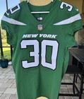     michael Carter Ii Game Worn 2021 Season Jets Nfl Nike Jersey Psa Authenticated