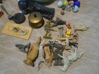 Vintage Junk Drawer Lot Nice Marx Toys Marbles Stuff