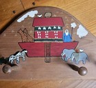 Child s Wooden Peg Wall Coat Rack Noah s Ark   Animals  Measuring   8 1 2  X 15 