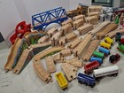 Lot Thomas   Friends Brio Wooden Railway Clickity Clack Tracks Trains Bridge 