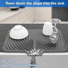 Dish Drying Mat For Kitchen Counter   Silicone Dry Rack Mat Gray Regular Model