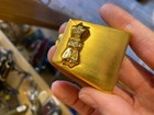 Estee Lauder Solid Perfume Compact Golden Handbag With Bow     Elegant Vintage Des