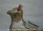 8 6  Ancient Chinese Bronze Ware Dynasty Palace Birds Zun Incense Burner Statue