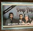 Autographed Poster Deep Purple August 18  2017 In Houston  Texas