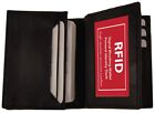 Rfid Mens Slim Front Pocket Wallet Genuine Leather Bifold Id credit Card Holder