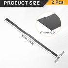 2pcs 30 x1  Self-adhesive 304 Stainless Steel Sheet Gap Filler  Brushed Black