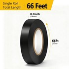20 Pack Black Electrical Tape 3 4  X 66ft Waterproof High Temperature Resistance