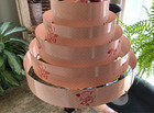 Vtg Mcm  Accordian Nursery Children s Lamp Shade Pink Teddy Bear Lamb Horse Cat