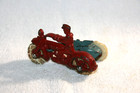 Antique Cast Iron 4-inch Cop Motorcycle W Sidecar Hubley