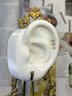 14k Solid Gold Zirconia 1 75 Mm Push Backs Stud Earrings For Babies And Newborn