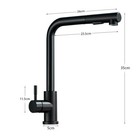 Matte Black Kitchen Sink Faucet Pull Down Sprayer Single Handle Swivel Mixer Tap
