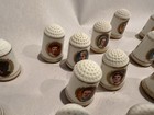 1978 Franklin Mint Bone China  41  First Lady Thimbles W gold Trim Set