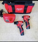 Milwaukee M12 12v 3494-22 Subcompact 2-tool Combo Kit Brushless Impact   Drill