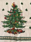 Vintage Spode Christmas Tree Kitchen Tea Dish Towel 100  Cotton