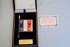 1987 J Balme Gold   Enamel French Napoleon Battle Flag Medal In Box Certificate