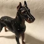 Antique Doorstop Hubley Doberman Pinscher Dog Figure Cast Iron - Rare