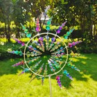 Magical Wind Powered Kinetic Windmill Metal And Sculpture Spinner Garden Unique