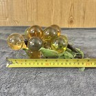 Vintage Lucite Grape 13 Cluster Yellow Jumbo Balls Stem Leaves 60s Mcm Decor