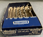Vintage Craftsman Auger Drill Bits Set No 9-4156 1 4  To 1  W metal Rack Bit