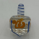 Vintage Judaica Hebrew Murano Clear Glass Hanukkah Dreidel Judaism Israel Jewish