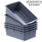 Extra Large Commercial Grade Utility Box 8 6 Gallon Plastic Bus Tubs  Basin Box