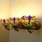 Wall Sconce Lamp Tiffany Vanity Light Fixtures 3-light Stained Glass Lampshade
