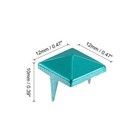 100pcs Square Pyramid Rivets  12mm Two-jaw Studs Spikes  blue 